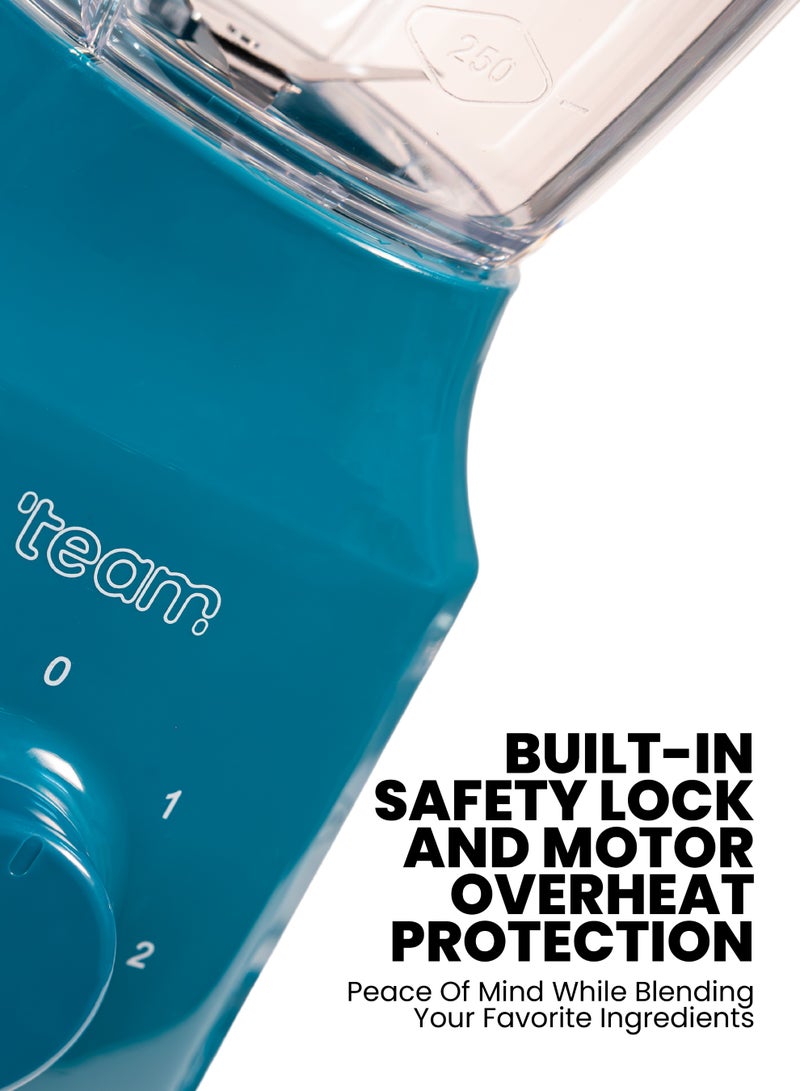 تيم Team Blender  – Powerful 350W Electric Blender with 1.5L Durable Jar, 2-Speed + Pulse Function - Image 3